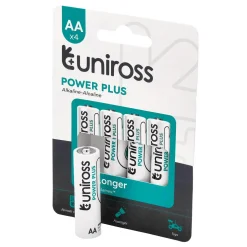 Uniross LR6 AA Power Plus Alkaline Batteries (Pack of 4)