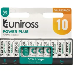 Uniross LR6 AA Power Plus Alkaline Batteries (Pack of 10)