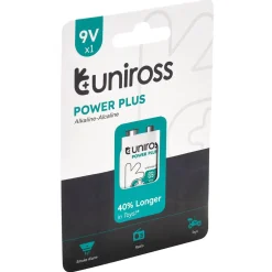 Uniross 6LR61 9V Power Plus Alkaline Battery