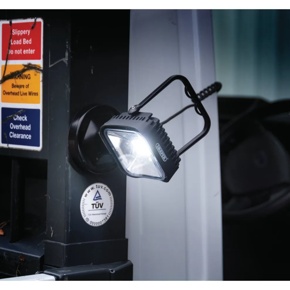 12V COB LED Magnetic Base Work Light, 10W, 600 Lumens