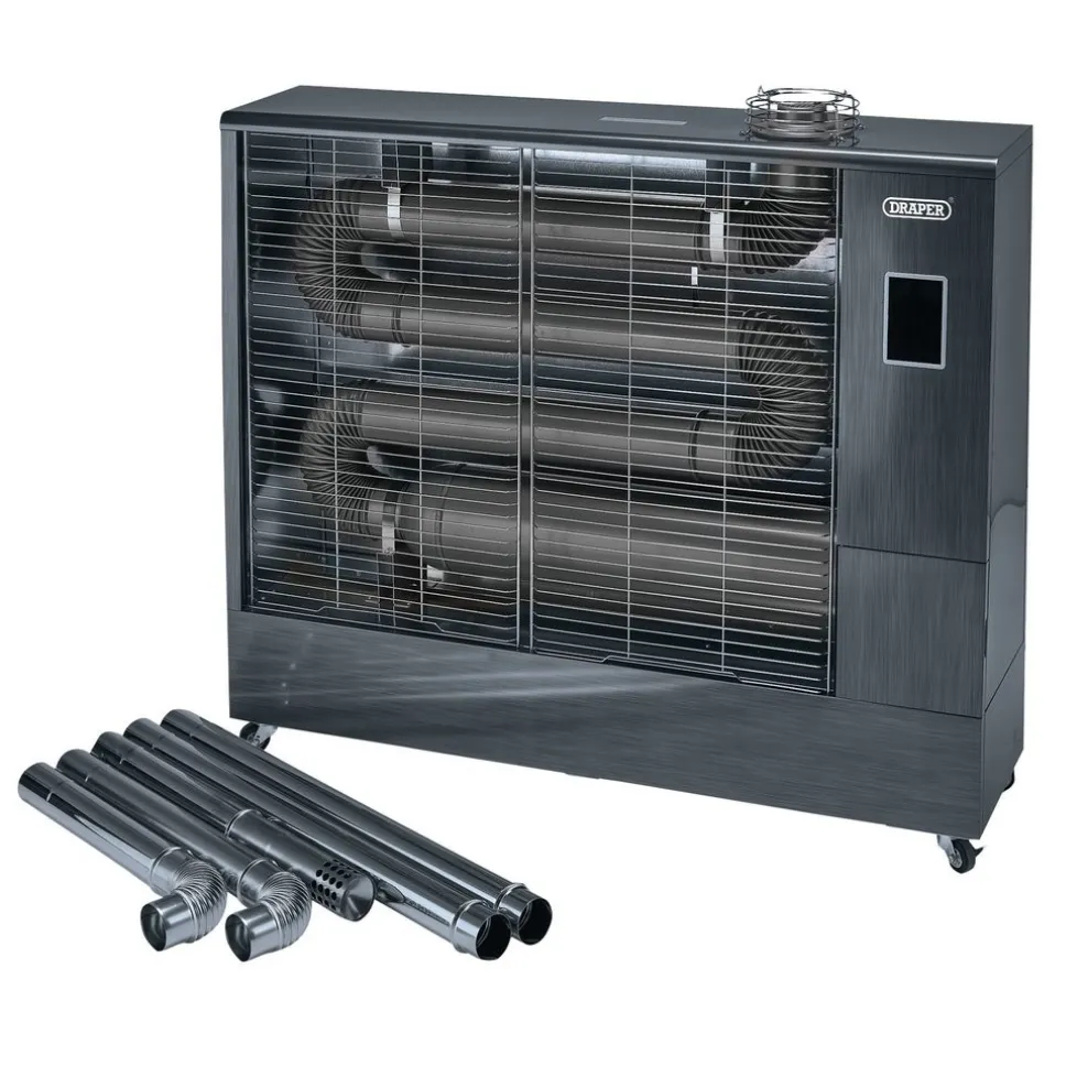 230V Far Infrared Diesel Heater with Flue Kit, 67,500 BTU/19.8kW