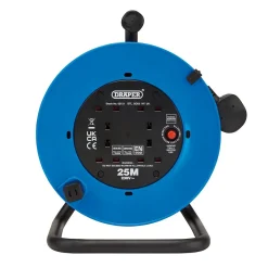 230V Four Socket Industrial Cable Reel, 25m
