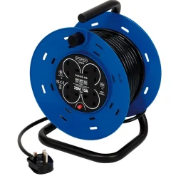 230V Four Socket Industrial Cable Reel, 25m