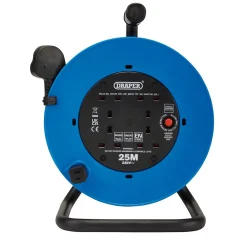 230V Heavy Duty Industrial Four Socket Cable Reel, 25m