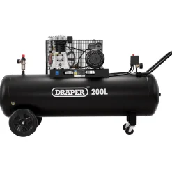 230V 200L Belt-Driven Air Compressor, 2.2kW/3hp
