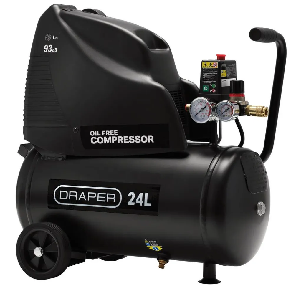230V 24L Direct Drive Oil-Free Air Compressor, 1.1kW/1.5hp