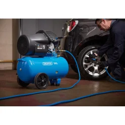 230V 50L Direct Drive V-Twin Air Compressor, 2.2kW/3HP