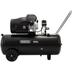 230V 100L Direct Drive V-Twin Air Compressor, 2.2kW/3hp