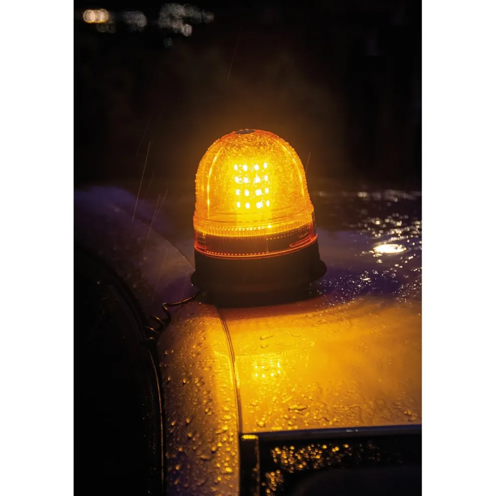 12/24V LED Magnetic Base Rotating Beacon, 400 Lumens