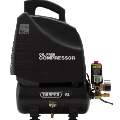 230V 6L Oil-Free Air Compressor, 1.1kW/1.5hp