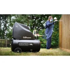 230V 24L Oil-Free Compressor, 1.1kW/1.5hp and Air Tool Kit