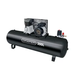 230V 200L Stationary Belt-Driven Air Compressor, 2.2kW/3HP