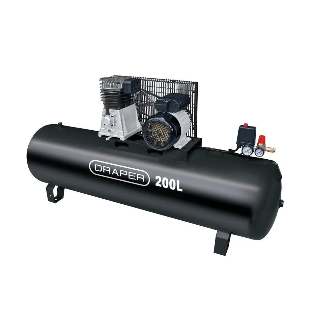 230V 200L Stationary Belt-Driven Air Compressor, 2.2kW/3HP