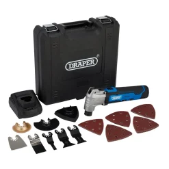 12V Oscillating Multi-Tool (33 Piece), 1 x Battery, 1.5Ah, 1 x Fast Charger