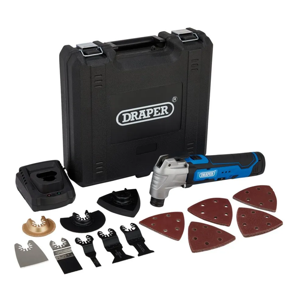 12V Oscillating Multi-Tool (33 Piece), 1 x Battery, 1.5Ah, 1 x Fast Charger