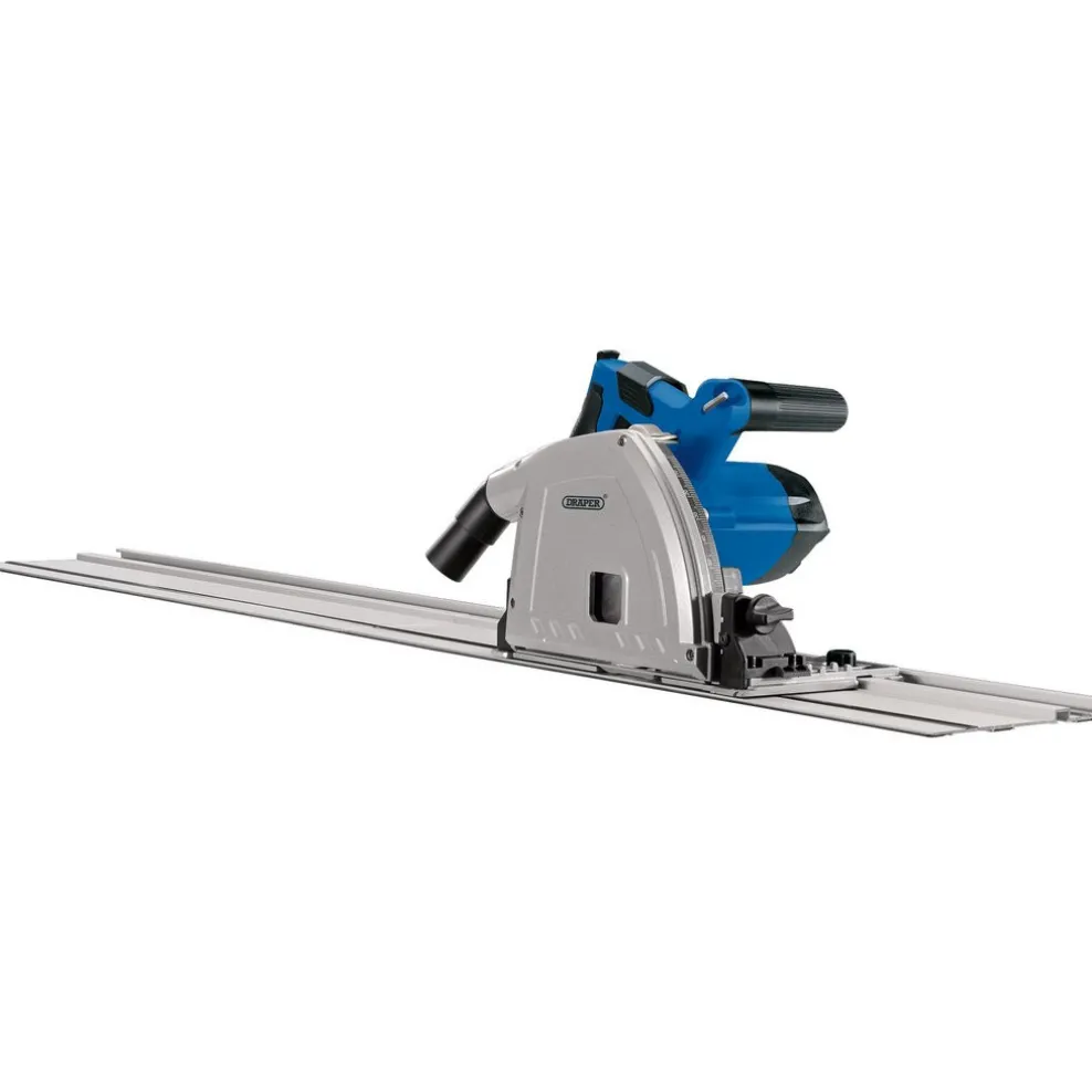 230V Plunge Saw with Guide Rails, 165mm, 1200W
