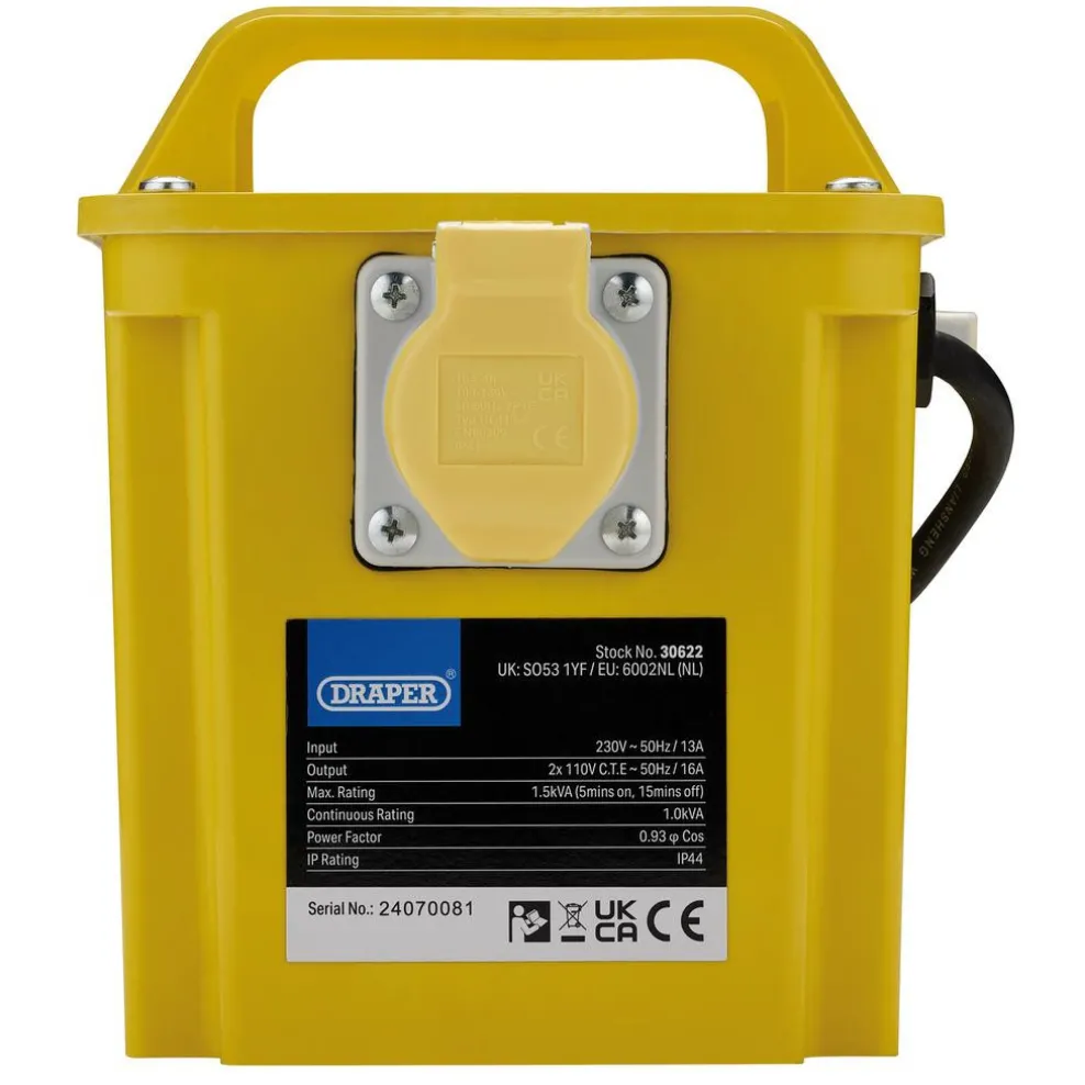 110V Portable Transformer, 1.5kVA