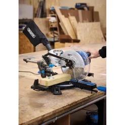 230V Sliding Compound Mitre Saw, 255mm, 1800W