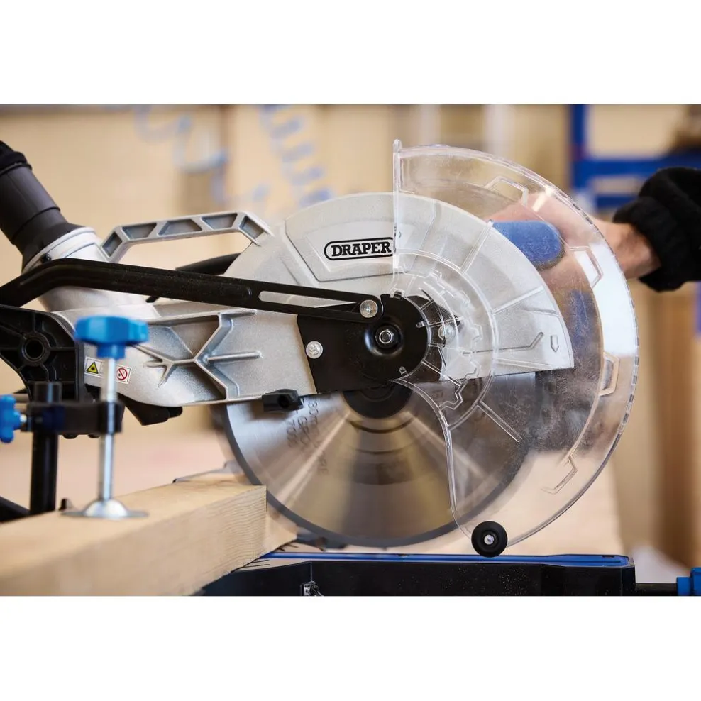 230V Sliding Compound Mitre Saw, 255mm, 1800W