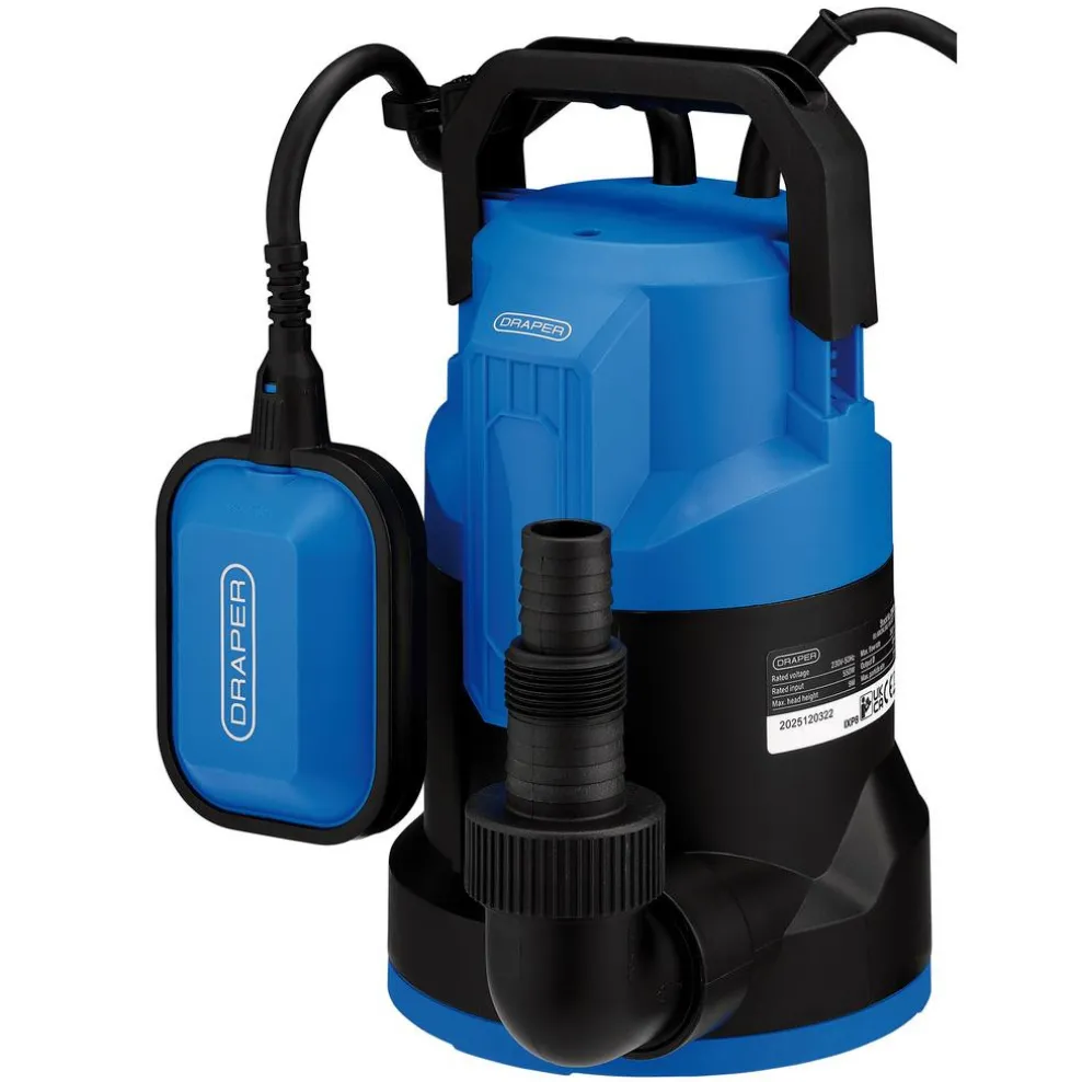 230V Submersible Clean Water Pump with Float Switch, 280L/min, 550W