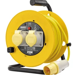 110V Twin Extension Cable Reel, 25m
