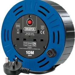 230V Twin Socket Cable Reel, 10m