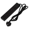 4 Way Black Extension Lead, 2m