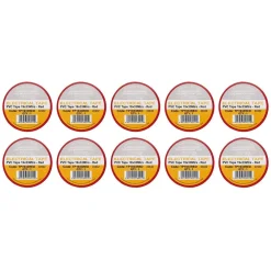 White PVC Electrical Insulation Tape, 19mm x 33m (Pack of 10)