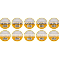 Yellow PVC Electrical Insulation Tape, 19mm x 33m (Pack of 10)