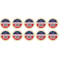 Yellow PVC Electrical Insulation Tape, 19mm x 20m (Pack of 10)