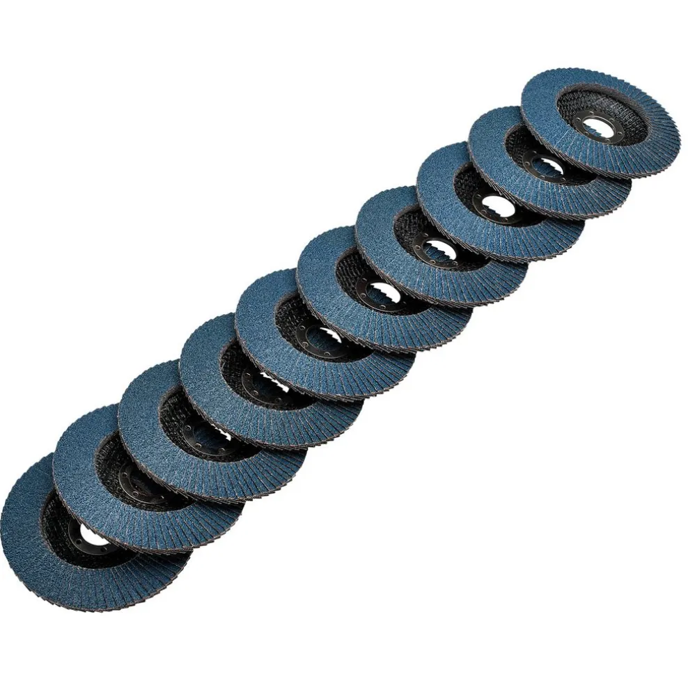 Zirconium Oxide Flap Discs, 115 x 22.23mm, 60 Grit (Pack of 10)